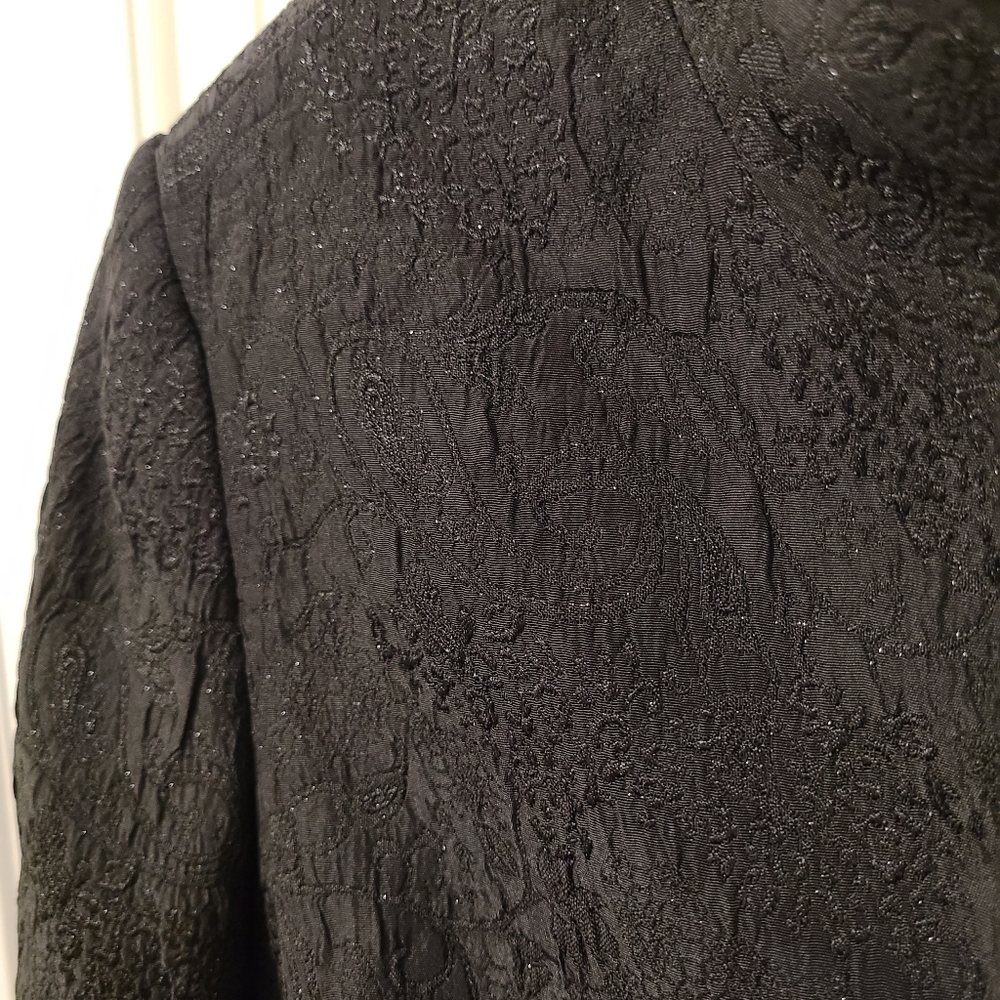🌟Pierre Cardin Vintage Black Textured Shimmer Blazer Size 6 - Picture 5 of 9
